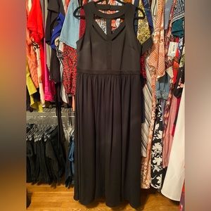 Eloquii Size 14 Black Caged Maxi Dress